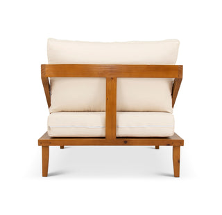 Bahama Single Seater Pine Patio Couch (Outdoor Canvas Cushions)