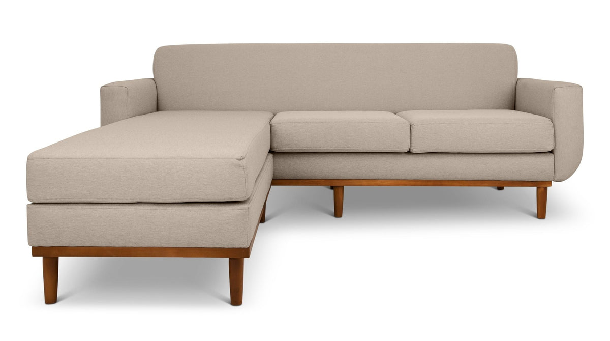 Oslo Three Seater L Shape Couch (Linen)