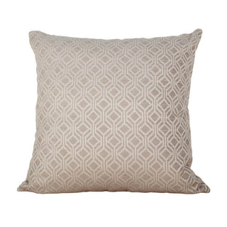 Scatter cushion with cream geometric diamond print