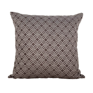 Scatter cushion with teak brown geometric diamond print