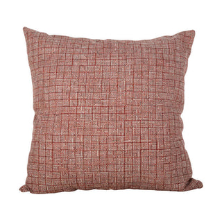 Scatter cushion with rust red moroccan maze print