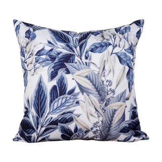 Scatter cushion with blue floral pattern