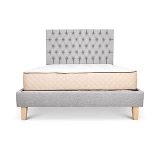 Alexis Bed Base + Deep Buttoned Headboard (Linen)