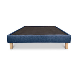 Midnight blue linen Alexis bed base from Pascal Furniture