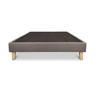 Steel grey linen Alexis bed base from Pascal Furniture