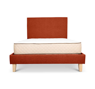 Ginger linen Alexis bed and plain headboard combo