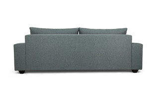 Euro three seater L shape couch in storm linen back view