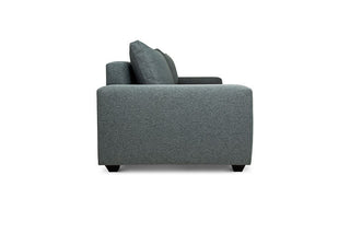 Euro three seater couch in storm linen side view