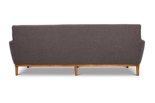 Jansen three seater couch charcoal linen back view