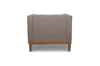 Shelley single seater couch grey linen back view